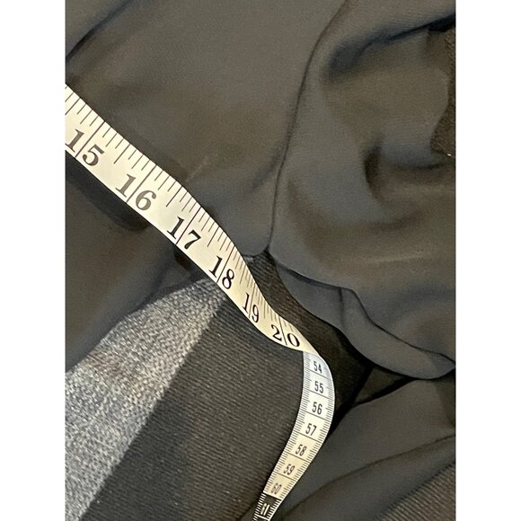 Moda Intl Womens Black Long Sleeve Dress Size 4 Sheer Sleeves Floral Hem Elegant - Picture 9 of 11